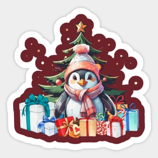 Christmas Penguin Sticker